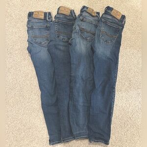 Four pairs of Abercrombie boys skinny jeans